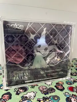 Paldean Fates Pokemon Center Elite Trainer Box - Sealed - ETB in Acrylic Case - Image 1