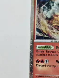 Entei SL3 Call of Legends Pokemon Holo Foil Secret Rare HP / Damaged - Image 5