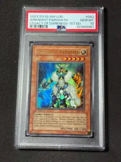 Yugioh PSA 10 Airknight Parshath LOD-062 1st Edition Ultra Rare - Image 1