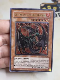 Chthonian Emperor Dragon TAEV-EN019 Ultimate Rare 1st Edition YuGiOh! NM EURO - Image 2