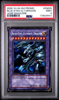 2005 YU-GI-OH! PROMO JUMP MAGAZINE #EN005 BLUE-EYES ULTIMATE DRAGON PSA 9 - Image 1