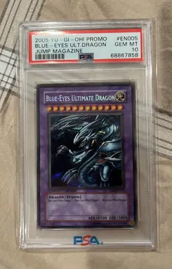Yugioh Blue-Eyes Ultimate Dragon Secret Rare JMP-EN005 PSA 10 Gem Mint - Image 1