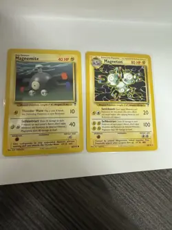 Pokemon TCG 2002 Magnemite 80/110 & Magneton 28/110 Card Lot English - Image 1