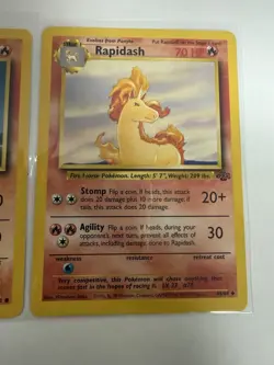 Pokemon TCG Base Set Ponyta 60/102 & Rapidash 44/64 Card Lot 1999 English - Image 3