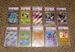 HUGE 10-CARD PSA GRADED POKEMON LOT - VINTAGE 1ST ED, PSA 10s, 2025 MURKROW ETC! - Image 2