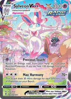 Sylveon VMAX 212/203 Alt Art Secret Rare Evolving Skies Pokemon Card NM/M - Image 4