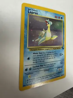 Pokemon Lapras 80 HP Basic Fossil 10/62 Holo Rare English 1999 Card - Image 3
