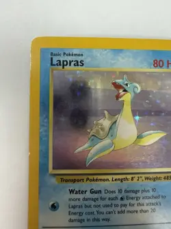 Pokemon Lapras 80 HP Basic Fossil 10/62 Holo Rare English 1999 Card - Image 5