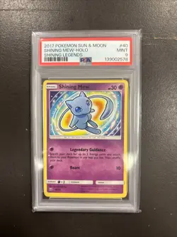 Pokemon TCG Shining Mew Holo Rare Card 40/73 Shining Legends PSA 9 - Image 1