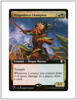 1x Dragonborn Champion, Extended Art, Magic MTG LP Light Play - Image 1