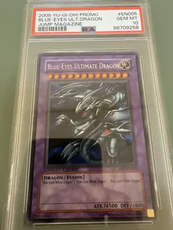 Yugioh Blue-Eyes Ultimate Dragon Secret Rare JMP-EN005 PSA 10 Gem Mint - Image 1