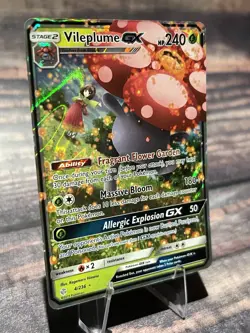Vileplume GX 4/236 Cosmic Eclipse NM Ultra Rare Pokemon Card - Image 2