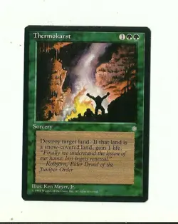 1995 MAGIC THE GATHERING Thermokarst Ice Age Card: 1x Play: Ken Meyer: Sorcery - Image 1