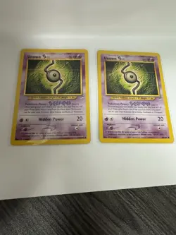 Pokemon TCG Neo Destiny Lot — 2x Unown S Basic Cards 87/105 - Image 1