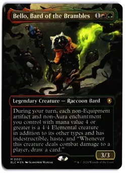 Bello, Bard of the Brambles (Borderless) FOIL NM BLC Commander: Bloomburrow MTG - Image 1
