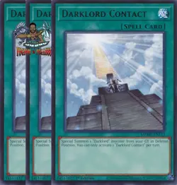 Yugioh! 3x Darklord Contact MZMU-EN113 Rare 1st Ed NM - Image 1