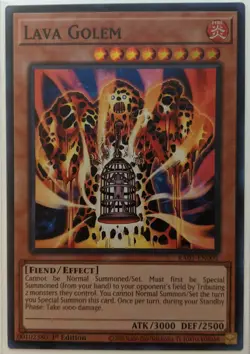 YuGiOh Lava Golem Super Rare 1st Edition RA01-EN001 - Image 1