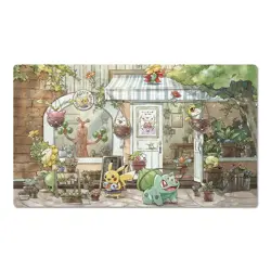 Grassy Gardening Board Game Pokemon Playmat Card Play Mat TCG CCG Pad Mousepad - Image 1