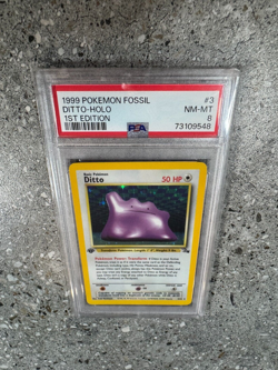Pokemon TCG Cards 1st Edition Ditto 3/62 Fossil Holo Rare PSA 8 NM-MT - Image 5