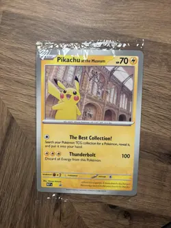 Pikachu At The Museum Jumbo Promo Card Pokemon x Natural History Museum SEALED - Image 1