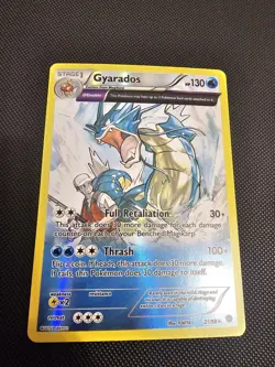 Pokemon Card TCG Gyarados 21/98 Holo Rare Full Art XY Ancient Origins 2015 NM - Image 1