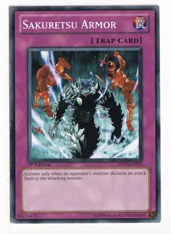 Yu-Gi-Oh Card 1st Edition Sakuretsu Armor 5DS3-EN035. - Image 1