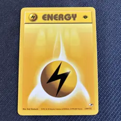 Lightning Energy 1st Edition Gym Heroes 130/132 WOTC Vintage Pokemon - Image 1