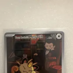 Pokemon Team Rocket's Meowth 203/182 Sv10: Destined Rivals Holo Rare 70 HP - Image 2