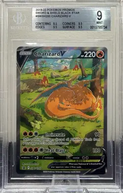 Charizard V #SWSH260 2022 Pokemon SW&SH Charizard Ultra-Premium Collection BGS 9 - Image 1