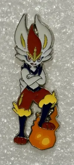 💎Official Sword & Shield Cinderace Enamel Metal Pin Pokemon TCG - Image 1