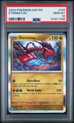 2024 POKEMON SSP EN-SURGING SPARKS #141 ETERNATUS PSA 10 - Image 1
