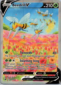 Pokemon TCG Beedrill V 161/189 Astral Radiance NM - Image 1
