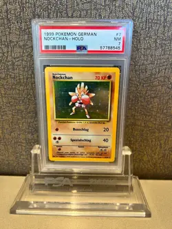 1999 Pokemon German Nockchan Holo 7/102 PSA 7 NM - Image 1