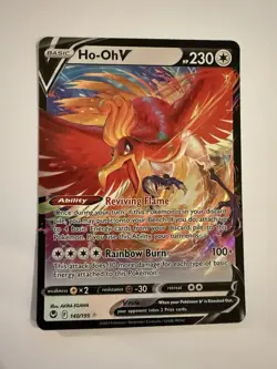 Pokemon Ho-Oh V 230 HP Ultra Rare Silver Tempest 140/195 Holo Rainbow Burn - Image 1