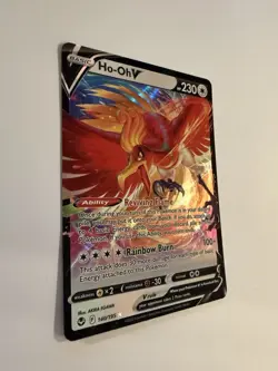 Pokemon Ho-Oh V 230 HP Ultra Rare Silver Tempest 140/195 Holo Rainbow Burn - Image 2