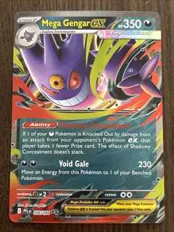 Mega Gengar Ex 056/094 - Double Rare Phantasmal Flames - Pokemon TCG NM - Image 1
