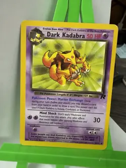 Pokemon Dark Kadabra 39/82 Team Rocket Rare Non-Holo LP Vintage 2000 - Image 1