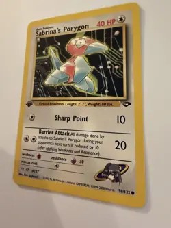 Pokemon Sabrina's Porygon 40 HP Common 1st Edition Gym Challenge 98/132 Regular - Image 3