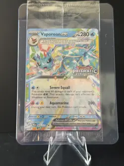 Pokemon TCG Vaporeon EX 023/131 Holo Prismatic Evolutions Stamped Promo Sealed - Image 1