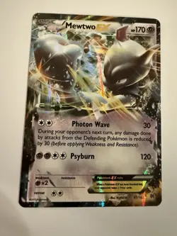 Pokemon Mewtwo EX 170 HP Ultra Rare Holo Breakthrough 61/162 Photon Wave Psyburn - Image 1