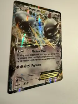 Pokemon Mewtwo EX 170 HP Ultra Rare Holo Breakthrough 61/162 Photon Wave Psyburn - Image 2