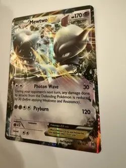 Pokemon Mewtwo EX 170 HP Ultra Rare Holo Breakthrough 61/162 Photon Wave Psyburn - Image 3
