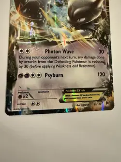 Pokemon Mewtwo EX 170 HP Ultra Rare Holo Breakthrough 61/162 Photon Wave Psyburn - Image 5