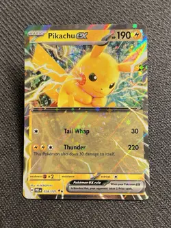 Pokemon TCG Prismatic Evolutions Pikachu EX 028/131 Double Rare - Image 1