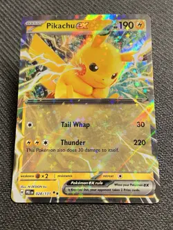 Pokemon TCG Prismatic Evolutions Pikachu EX 028/131 Double Rare - Image 3