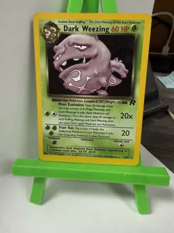 Pokemon Dark Weezing 60 HP Stage 1 Team Rocket 14/82 Holo Rare English 2000 - Image 1