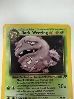 Pokemon Dark Weezing 60 HP Stage 1 Team Rocket 14/82 Holo Rare English 2000 - Image 5