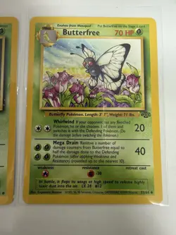 Pokemon TCG Base Set Caterpie 45/102, Metapod 54/102, Butterfree 33/64 Lot - Image 3