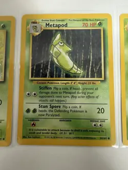 Pokemon TCG Base Set Caterpie 45/102, Metapod 54/102, Butterfree 33/64 Lot - Image 4