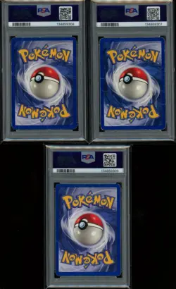 PSA 1 Sequential Shadowless Weedle, Kakuna, Beedrill Base Set Pokemon 1999 - Image 2